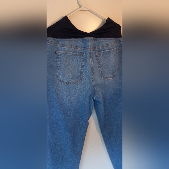 NWT Sz 12 Over Belly 90's Straight Leg Maternity Ankle Jeans - Isabel Maternity - Picture 13 of 15